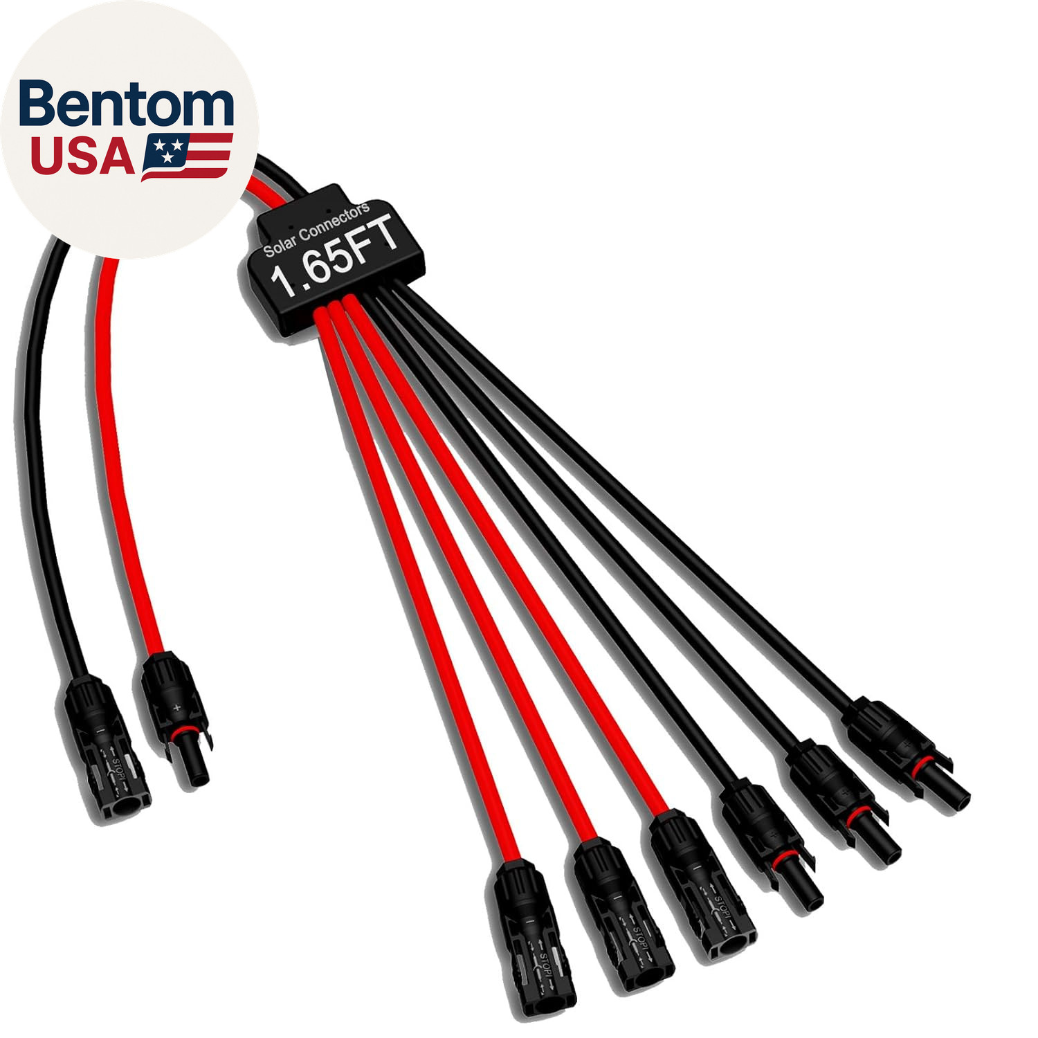 Solar Connectors for 3 Solar Panels, Tool-Free Solar Panel Wires and Connectors,