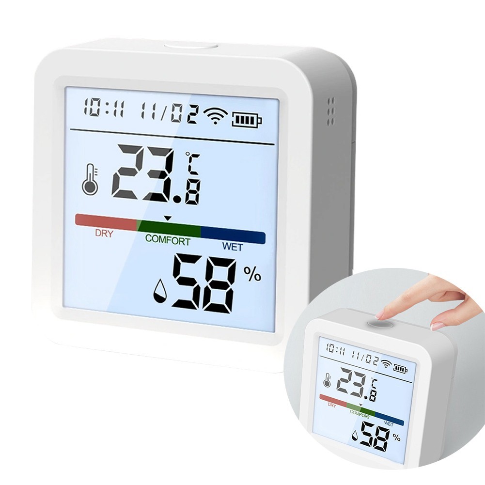 Indoor Climate Monitor with WiFi for Temperature and Humidity Tracking