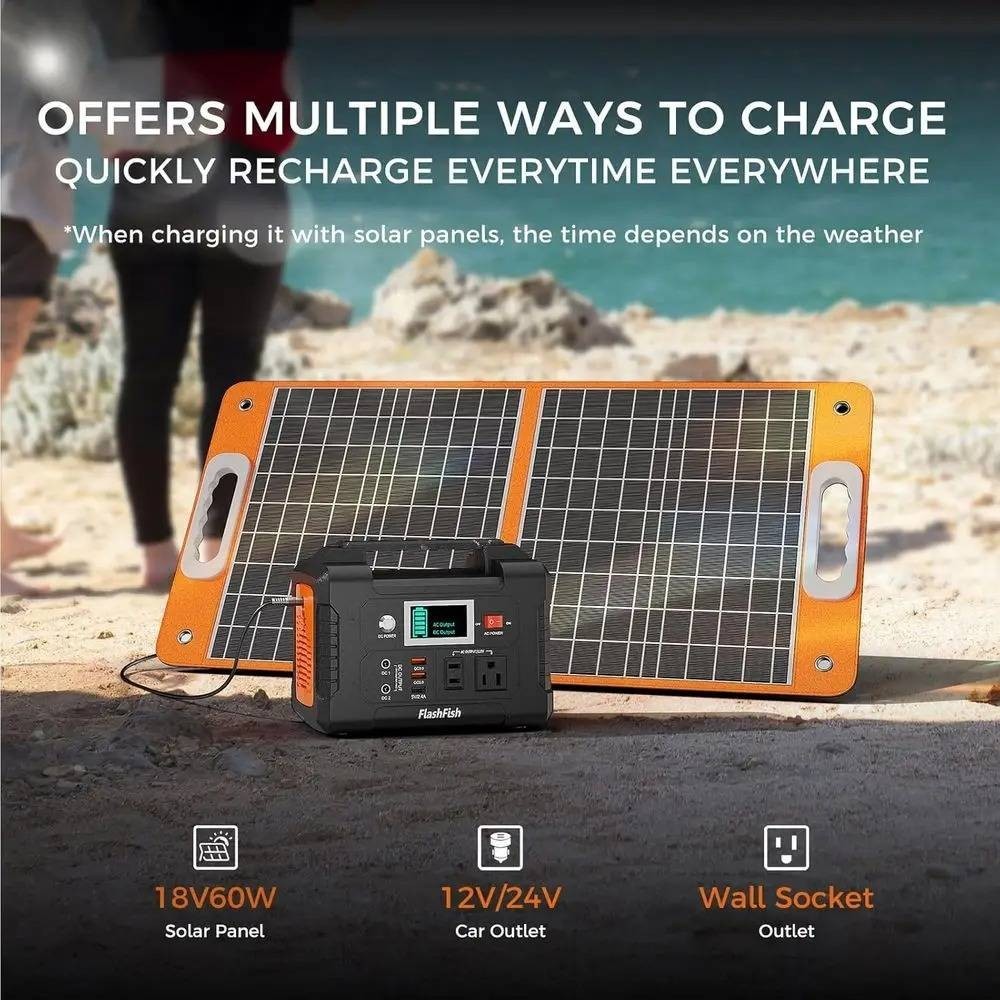 Portable Power Station 40800mAH Backup Power Battery Pack 110V AC Outlets Genera