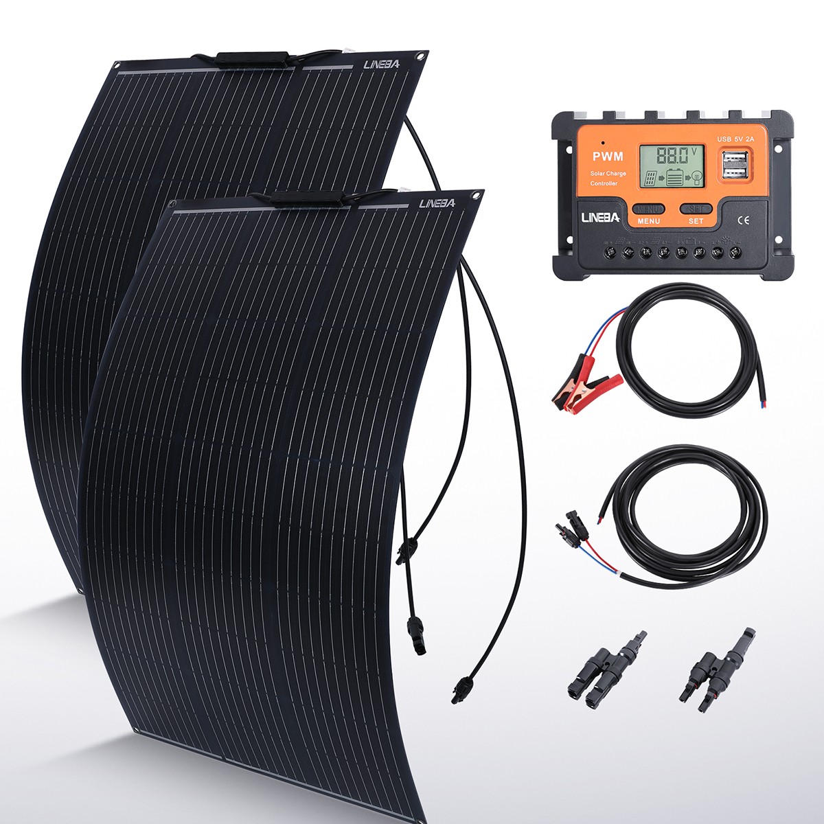400W Flexible Solar Panel Portable Power Camping Home RV Battery Solar Charge