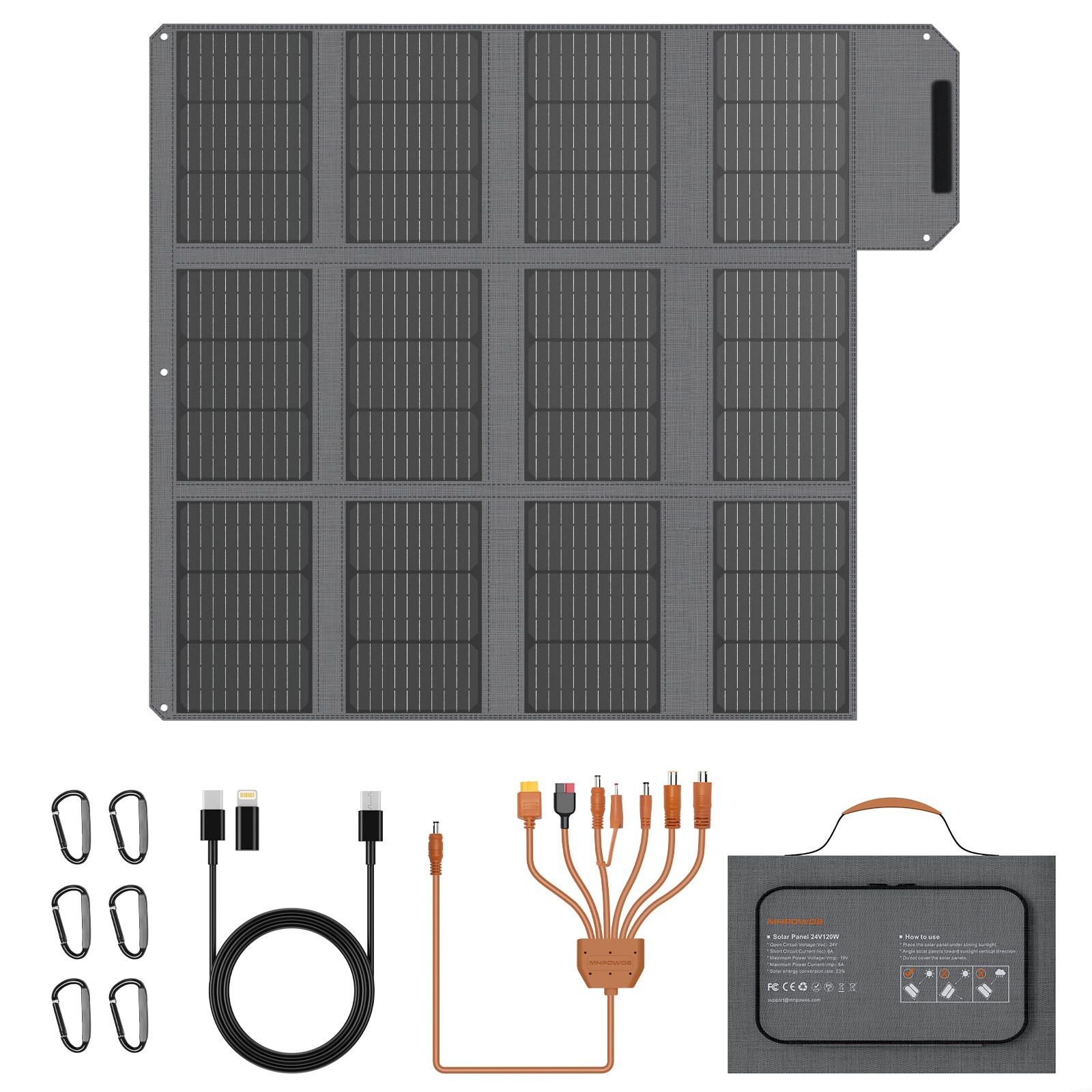 40W 80W 120W Portable Solar Panel Kits for Small Power Station Generator Camping