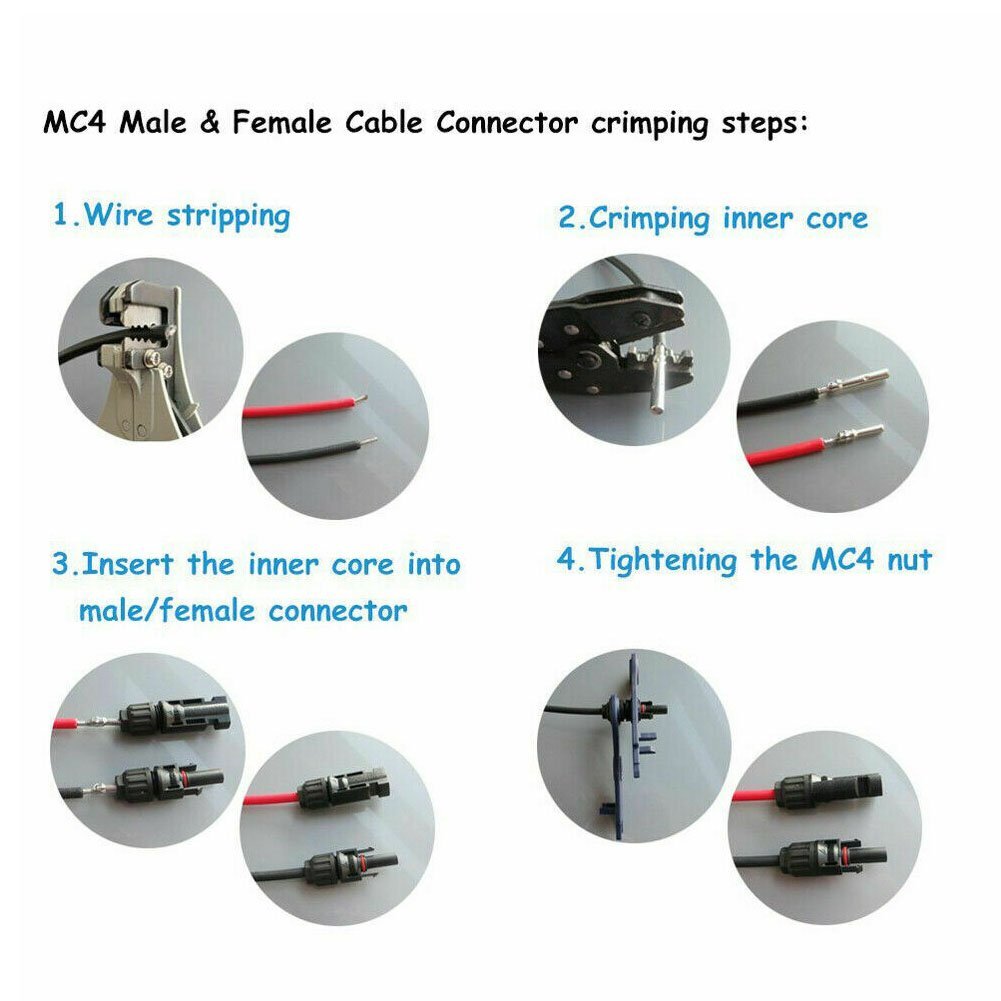 10 Pairs Waterproof Male Female M/F Wire Cable Connectors Set Solar Panels 30A