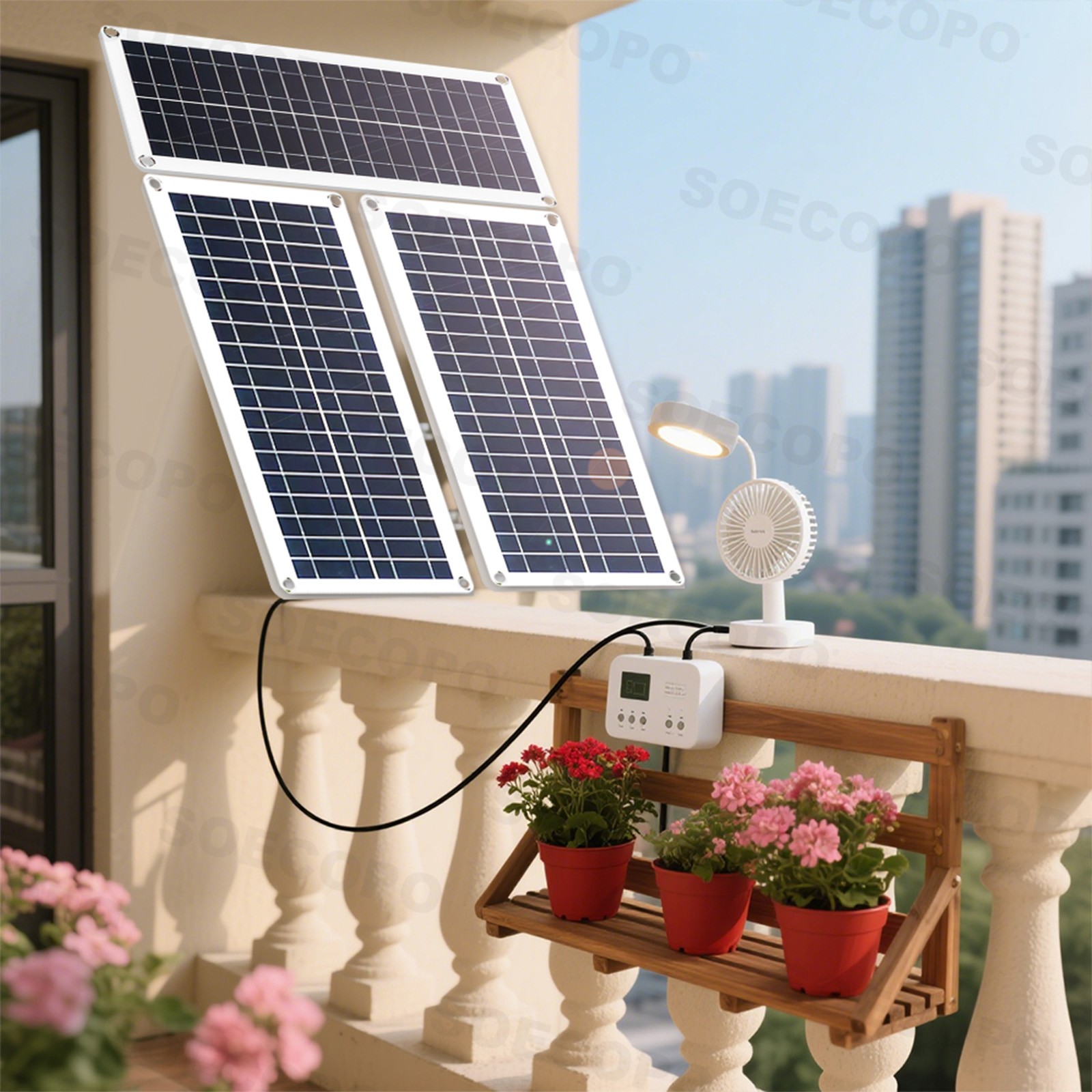 600W Solar Panels – 3x200W High-Efficiency PV Panels + 100A Controller