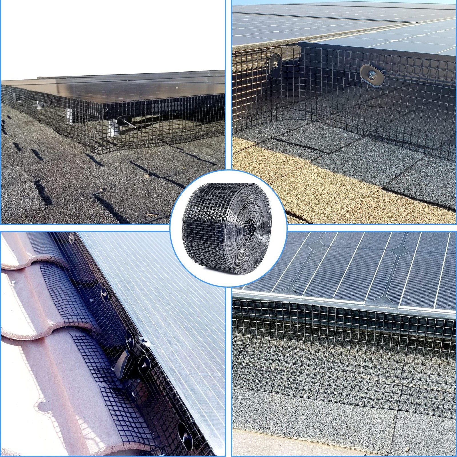 Solar Panel Guard, 6in X 100ft PVC Coated Critter Guard Roll Kit for Solar Pa…