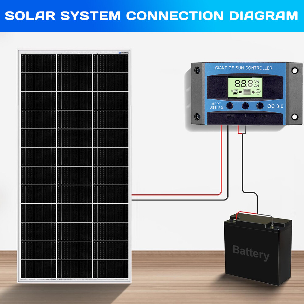 60A/100A 12V/24V/36V/48V MPPT Solar Panel PV Regulator Charge Controller LCD USB