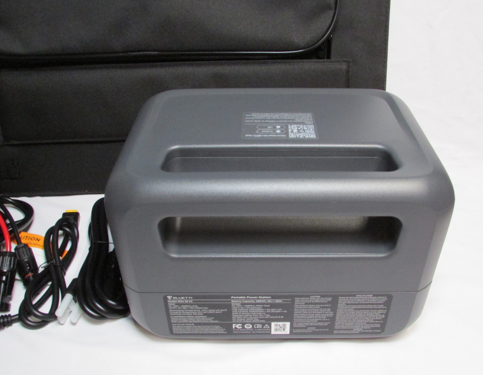 Bluetti Elite 30 V2 600W 60w Solar Panel CPAP UPS Power Station Generator 288Wh