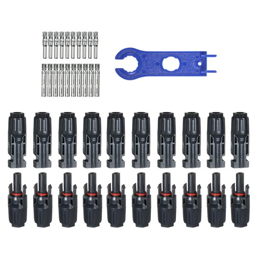 10-Set Solar Panel Connector Kit – Waterproof IP67 PV Cable Connectors