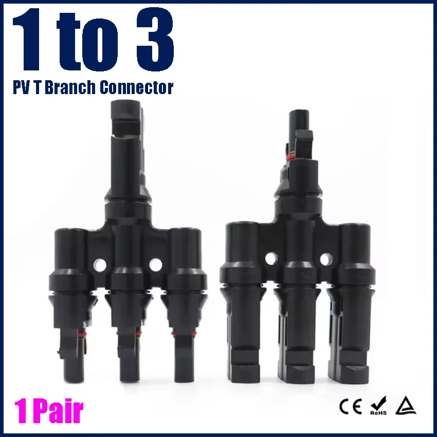 1 to 2/3/4/5/6T Solar MC Connectors for Photovoltaic Energy PV Panel Parallel Sp