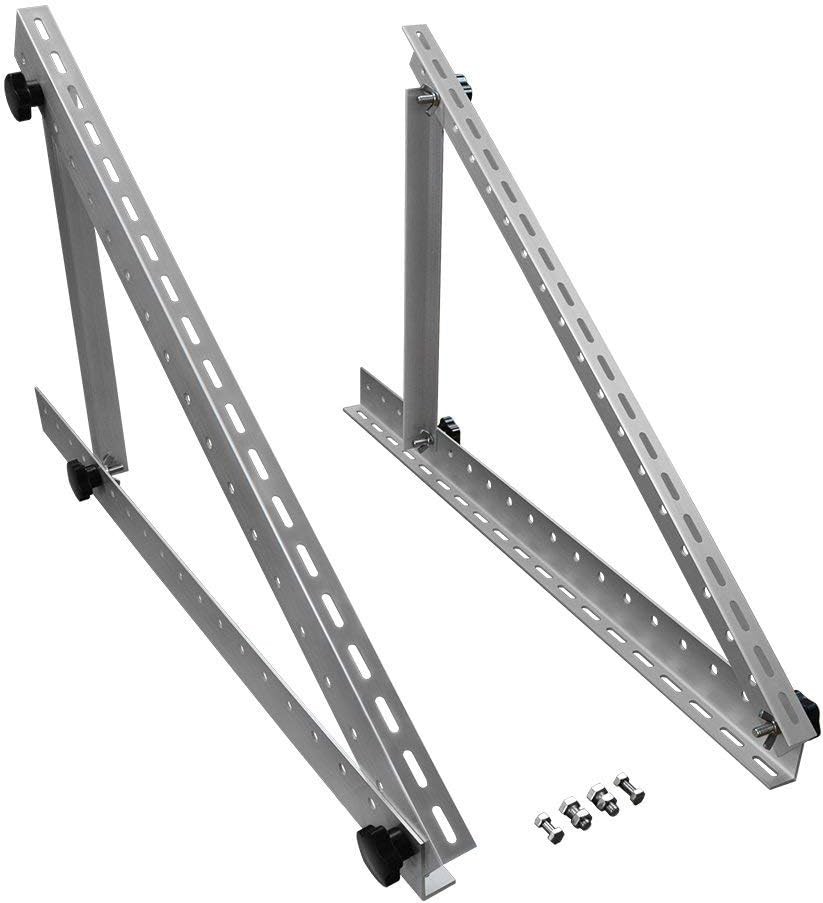 Compact 28in Solar Panel Mounting Brackets with Foldable Legs for Any Surface