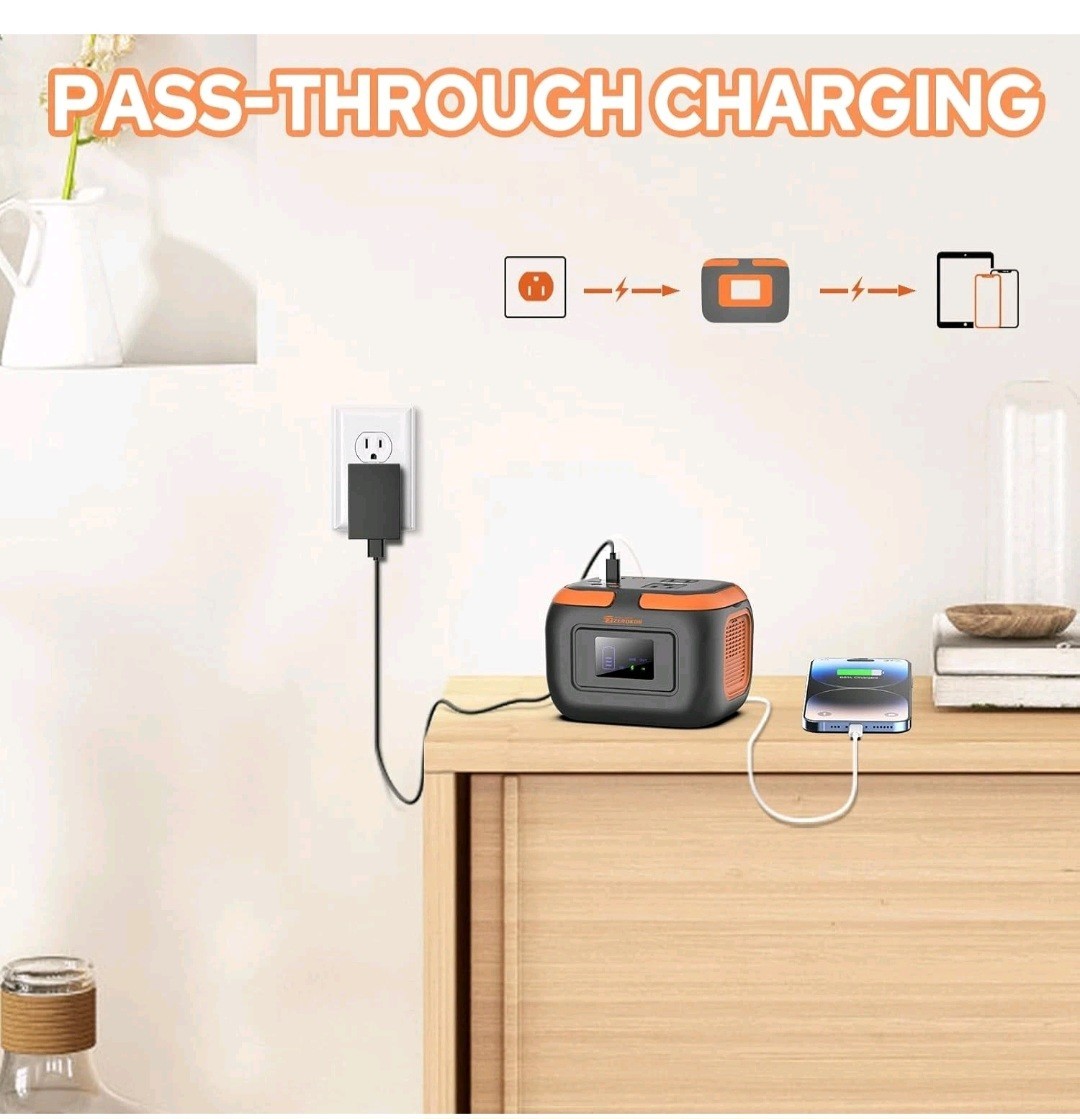 Power Station 120W, Power Bank with AC Outlet Usb-c, Portable Generator 97.6Wh