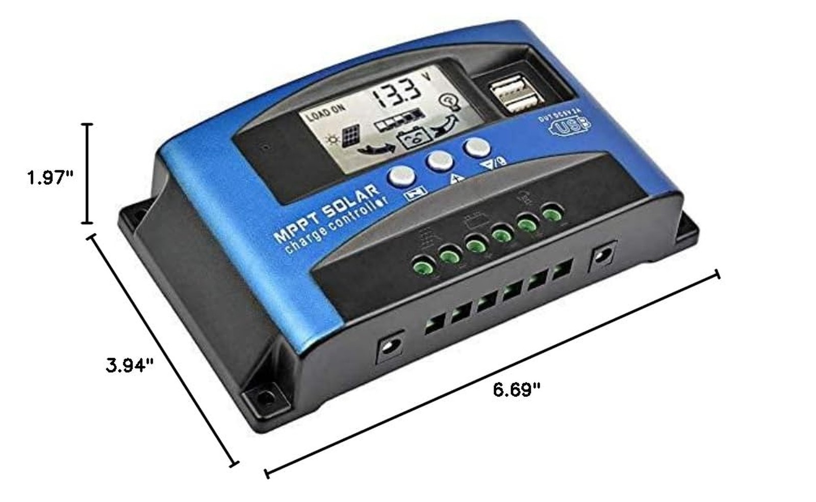 MPPT 60A 12V/24V Auto Focus Tracking Solar Panel Charge Controller Regulator …