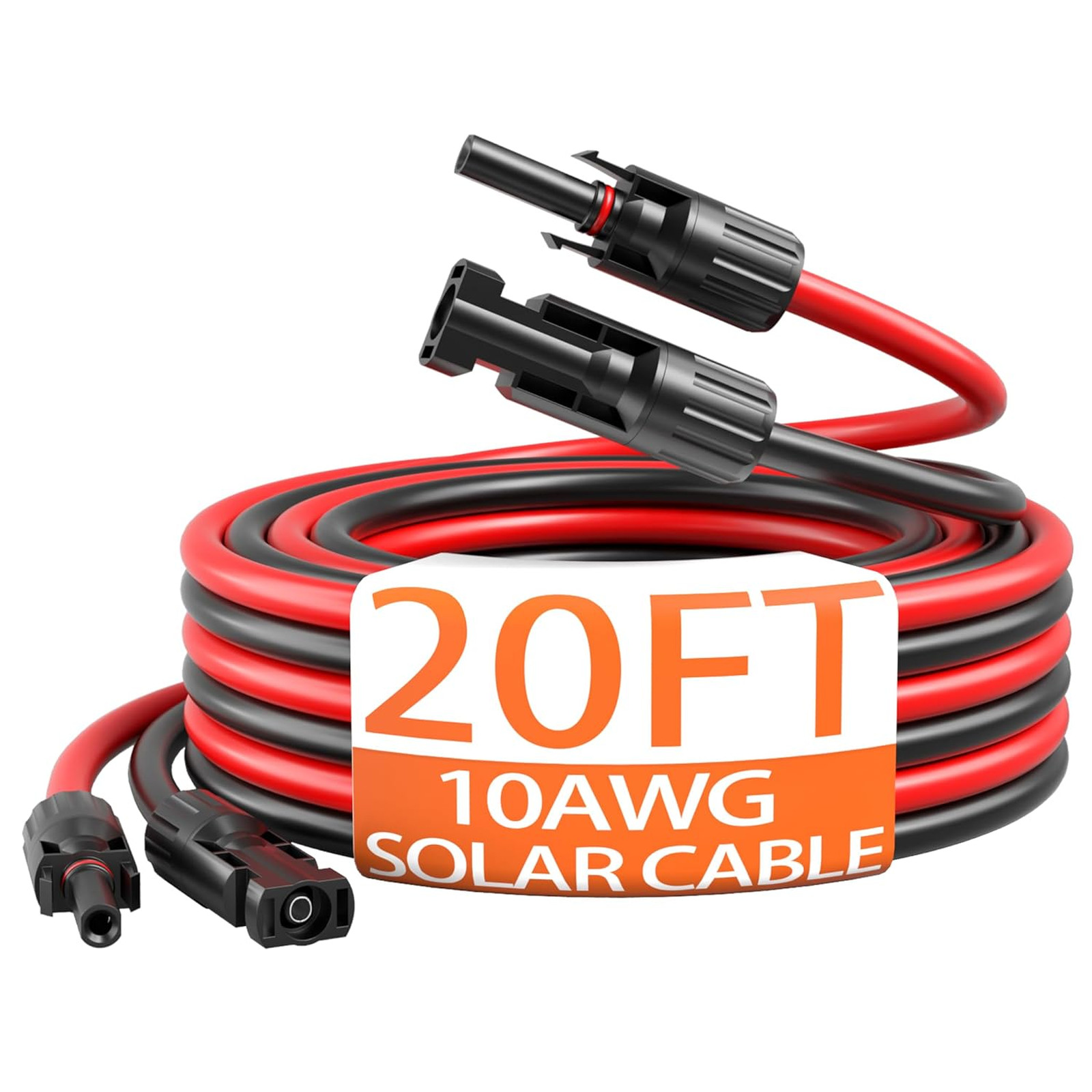 10AWG Solar Extension Cable with Connectors, Tinned Copper Wire, IP67