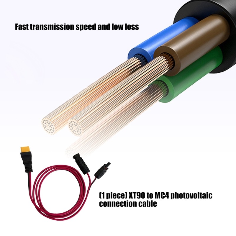 1.5m XT90 Photovoltaic Cable for Daily Solar Charging Work Use