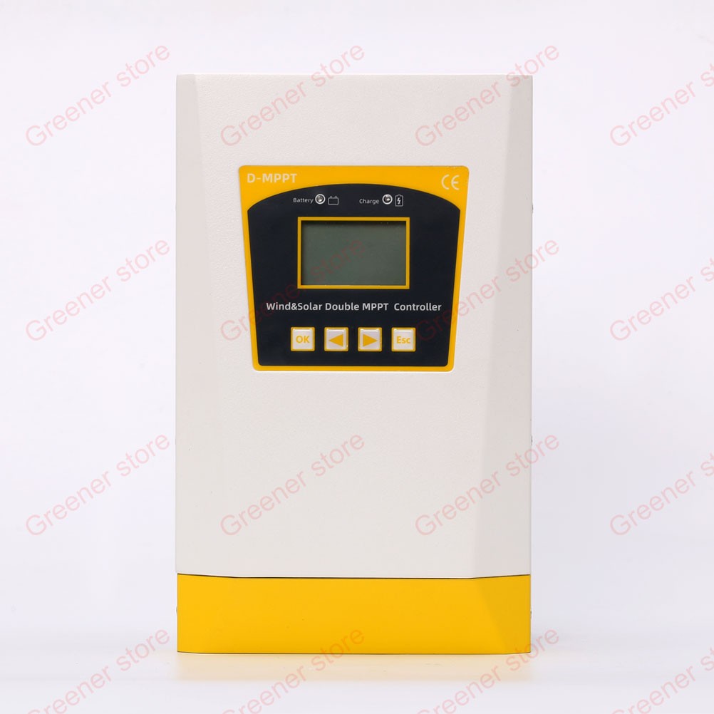 3000W Wind Solar Double MPPT Hybrid Charge Controller Auto 12V 24V 48V Regulator