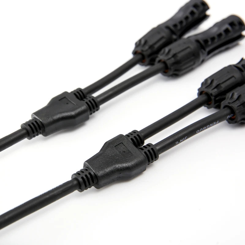 Parallel Connector 2-to-1 PV 1000V 30A Branch Adapter Cable For Combiner Box