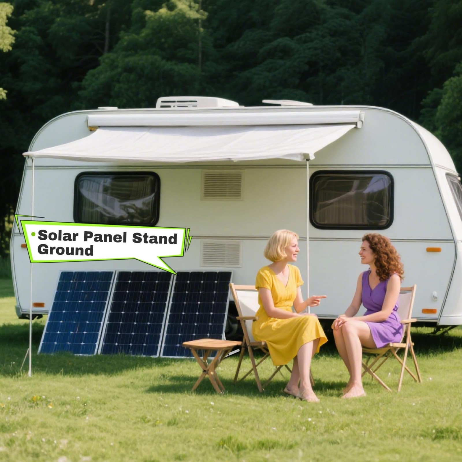 4 Pack Adjustable Solar Panel Tilt Mount Brackets with Foldable Legs – 45″ Panel
