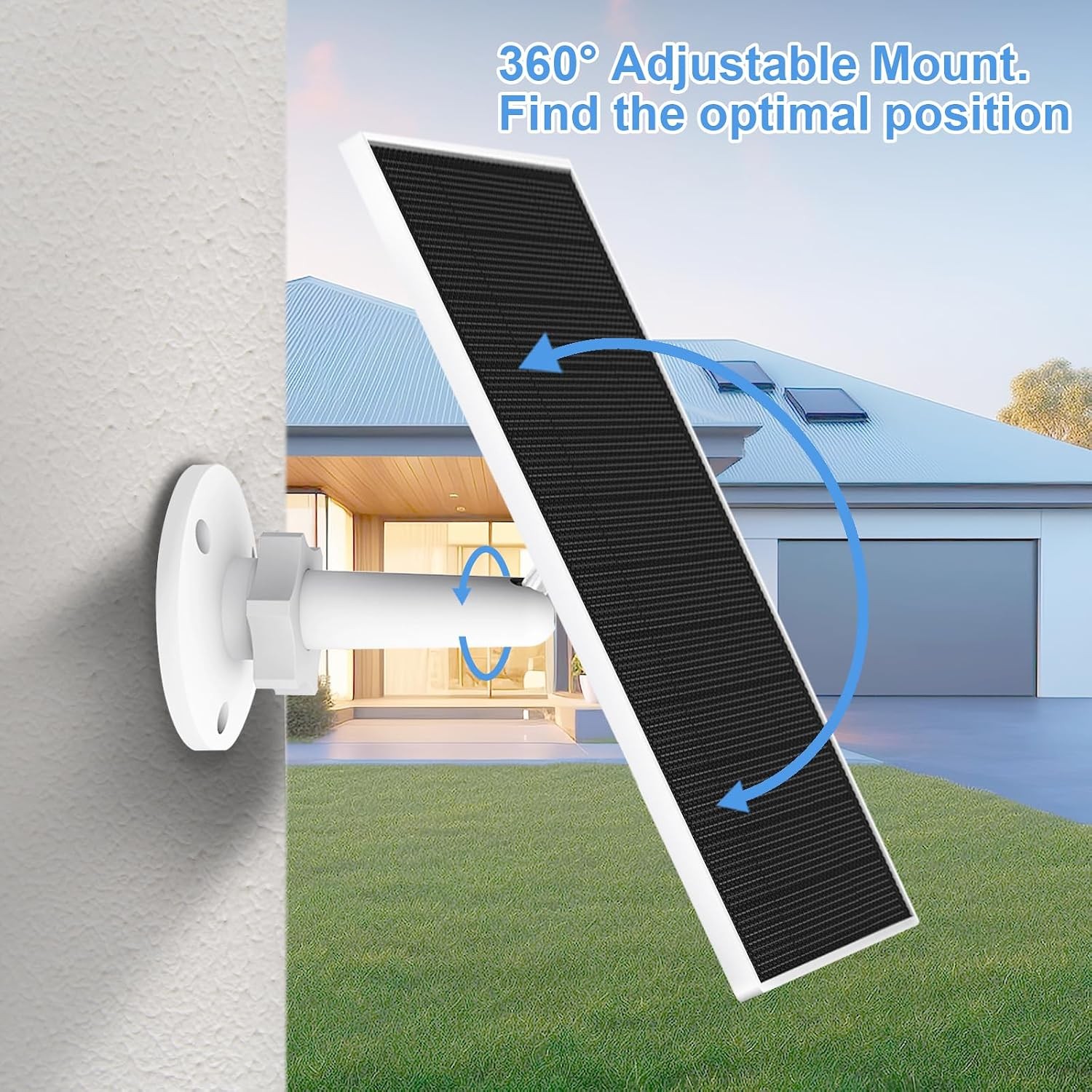 Solar Panel Eufy Outdoor Camera 5W Solar Panel Charger Compatible W/ Eufycam