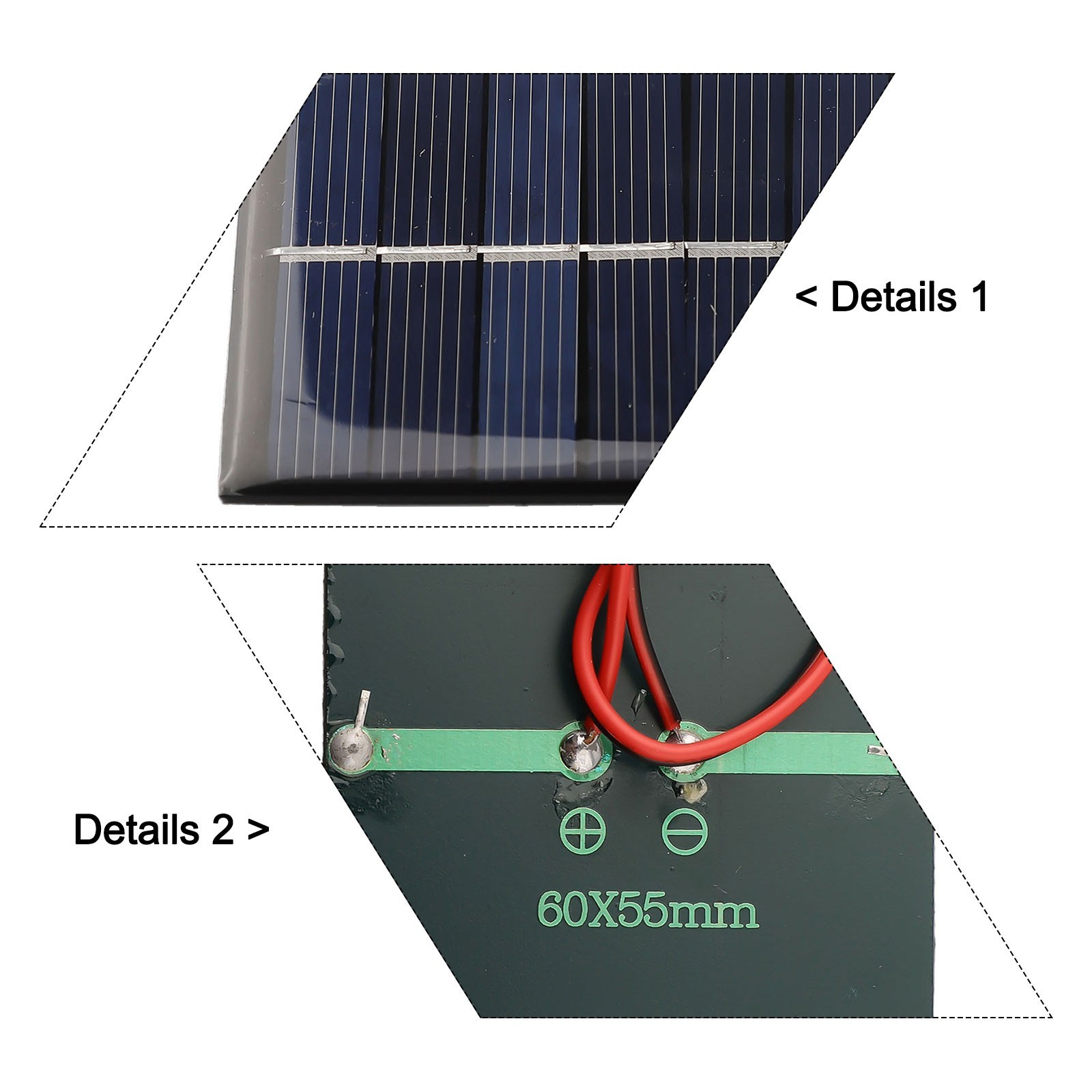Compact 0 55W 3V Solar Panel Kit Charger for DIY Models Power Board and Line