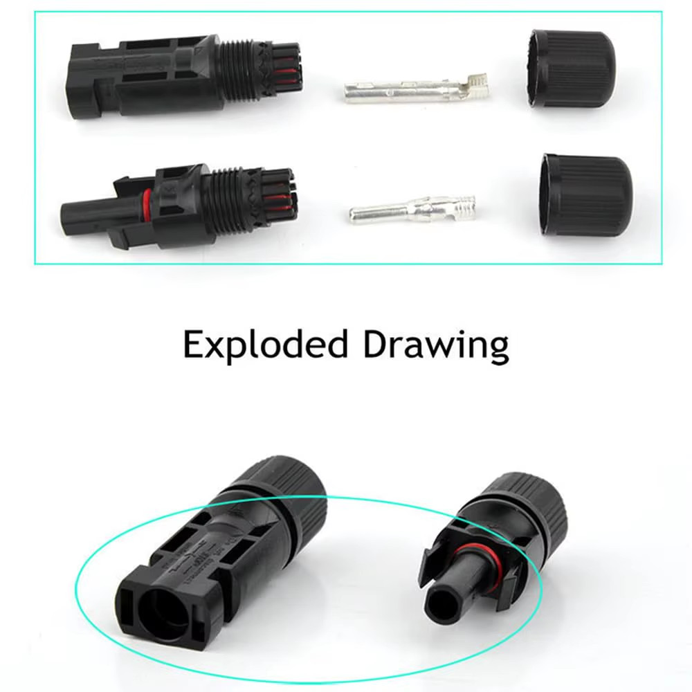 5 Pairs/Lot Solar Connectors with 2Pcs Spanner Waterproof Solar Panel Connector