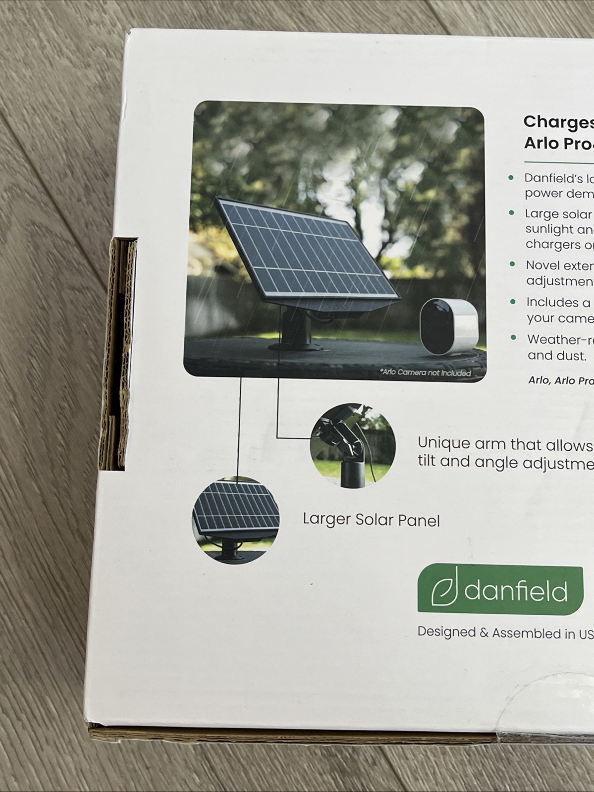 6W Solar Panel Charger For Arlo Pro 3 Floodlight, Pro 4 & Pro 5S Outdoor Cameras