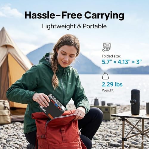 88.8Wh Portable Power Station Peak 120W Lithium Battery Small Generator Orange