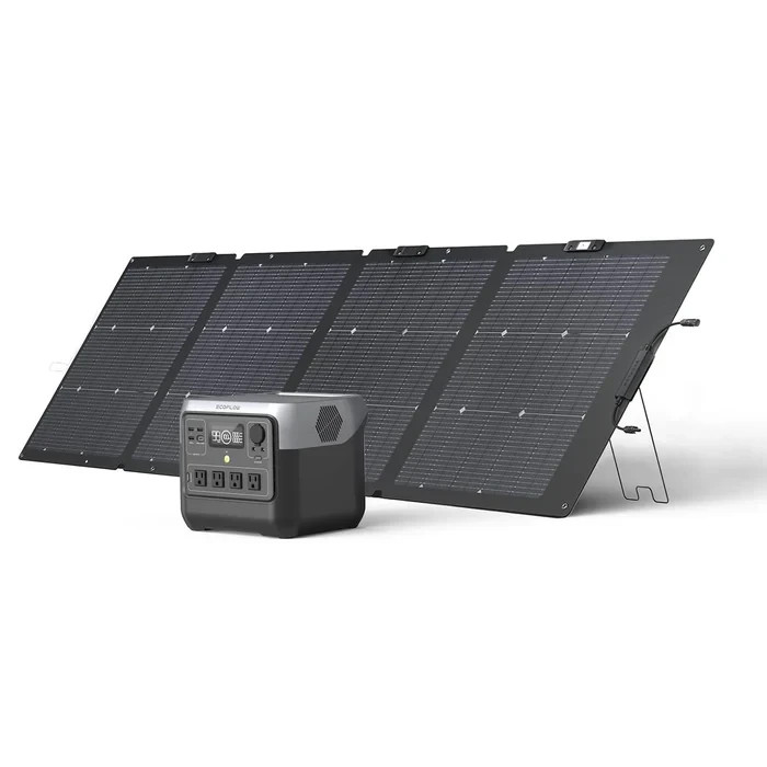 EcoFlow RIVER 2 Pro 768Wh Power Station with 220W Portable Solar Panel & X-Boost