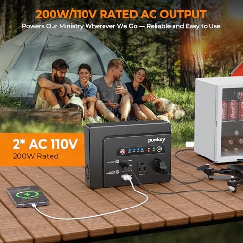 Solar Powered Generator, 200W Portable Power Station with Solar Black+Grey