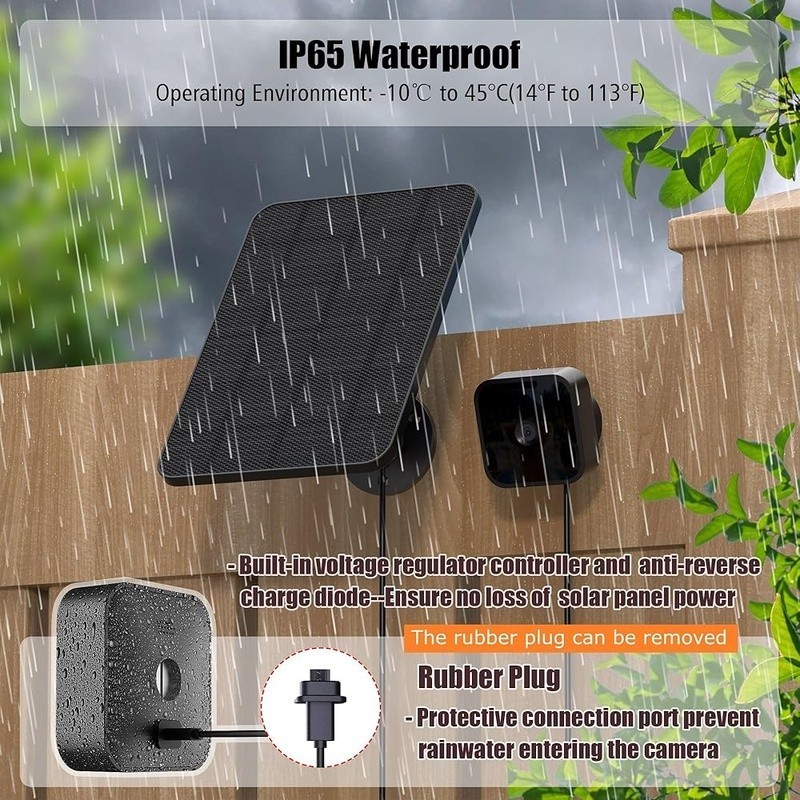4 Pack Solar Charger Blink Outdoor Camera Waterproof Efficient Power Supply New