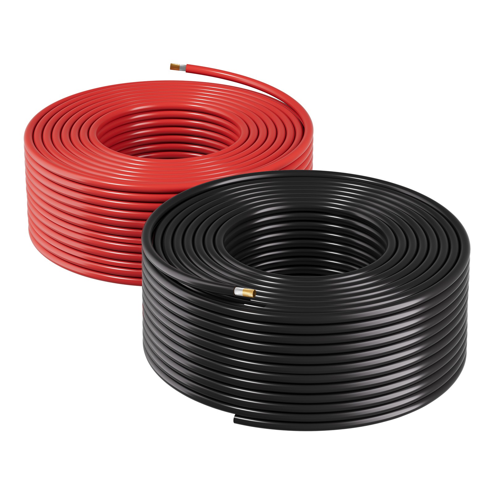 Uimoso Solar Panel Wire 100 ft Black and Red 10 AWG Tinned Copper Cable