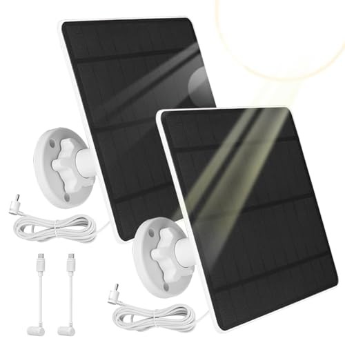 Solar Panel for Ring Camera 2 Pack, 5W Solar Panel Charger for Ring – 2 Pack