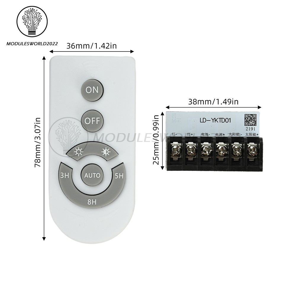 DC3-24V LED Automatic Solar Light Driver Control Board Solar Charging Controller