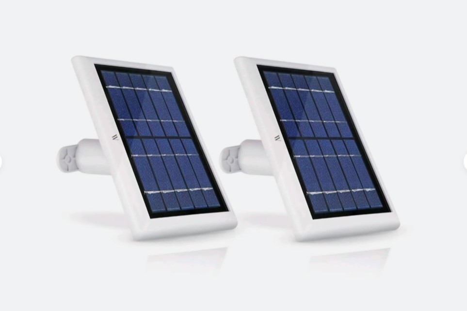 Wasserstein Solar Panel 2-Pack for WYZE Cam Outdoor V2/Pro White Weatherproof