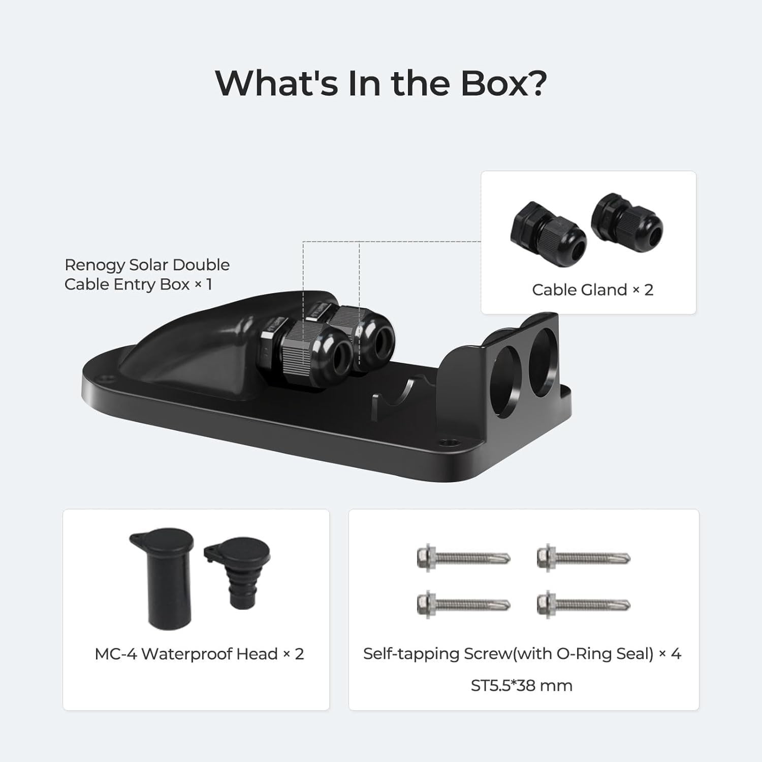 UV-Resistant ABS Cable Gland for Solar Panels