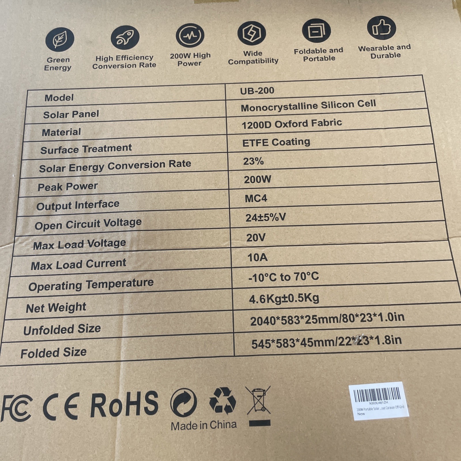 2-GRECELL UB-200 Foldable Solar Panels