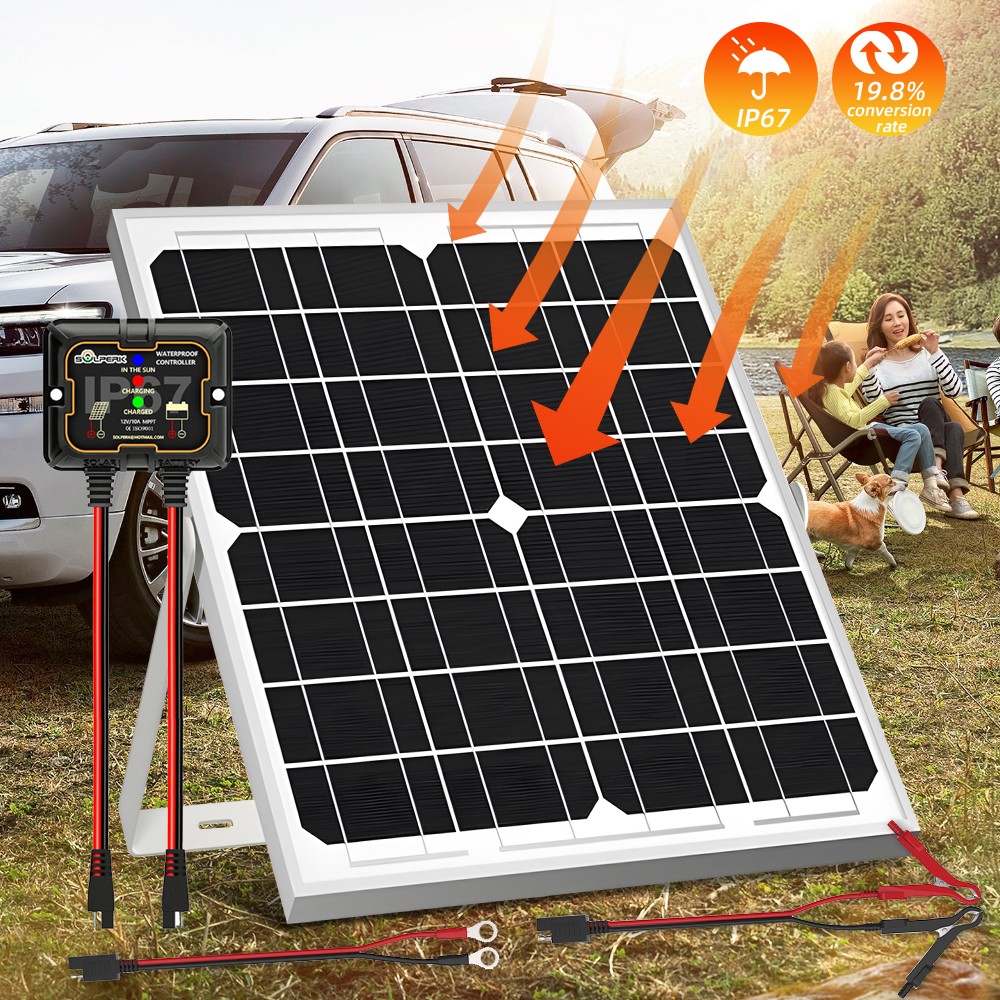 30W Solar Panel Kit 16V Solar Battery Trickle Charger Maintainer for Boat Car RV