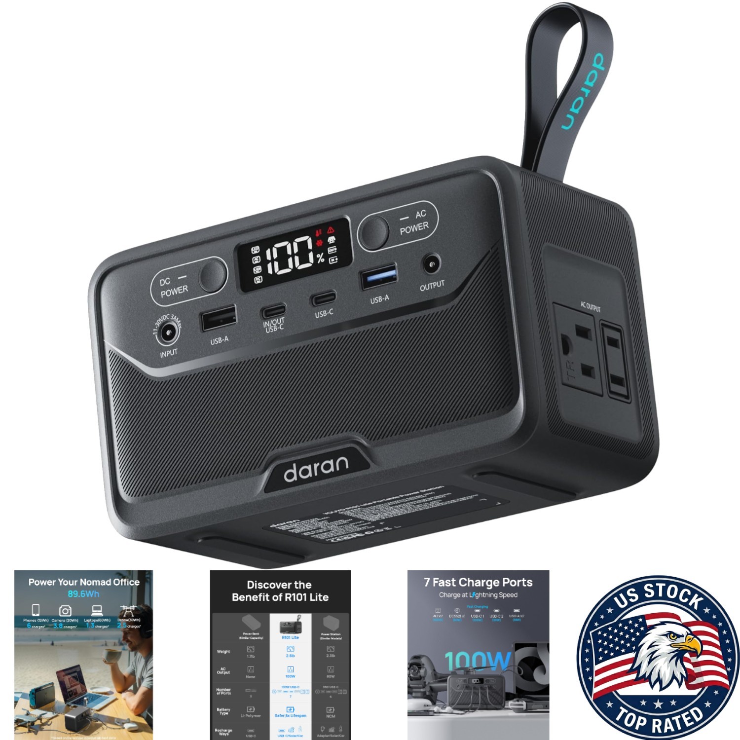 Lightweight 2026 Portable Power Station – Ideal for Travel, Home Backup & More