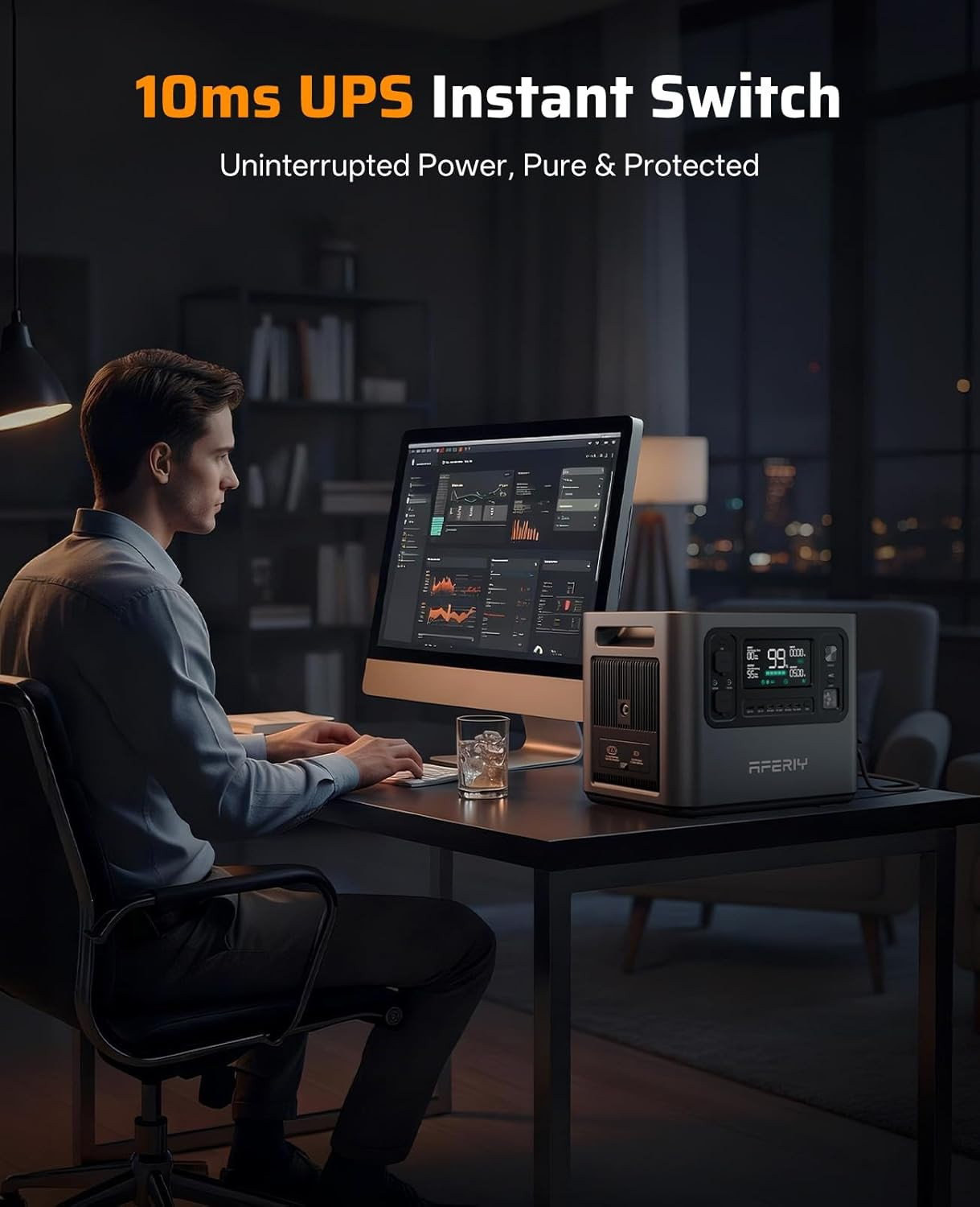 2048Wh Portable Power Station 2400W (Peak 4800W),P210 Lifepo4 Battery Generator,