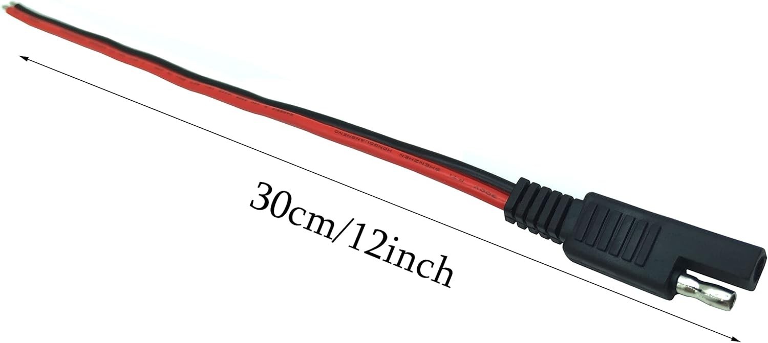 1Ft 14AWG SAE Power Extension Cable – Quick Disconnect for Vehicles & Solar