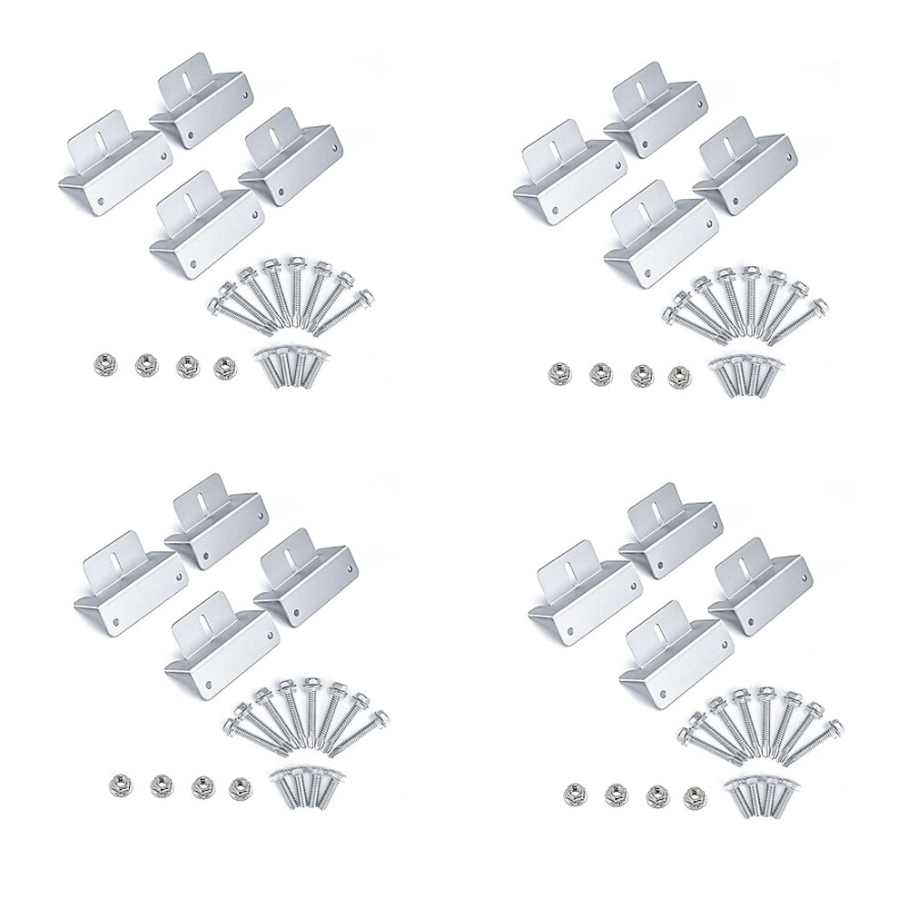 SOLAR Solar Panel Mounting Hardware Z Brackets for RV Roof Boat Set of 16 Units