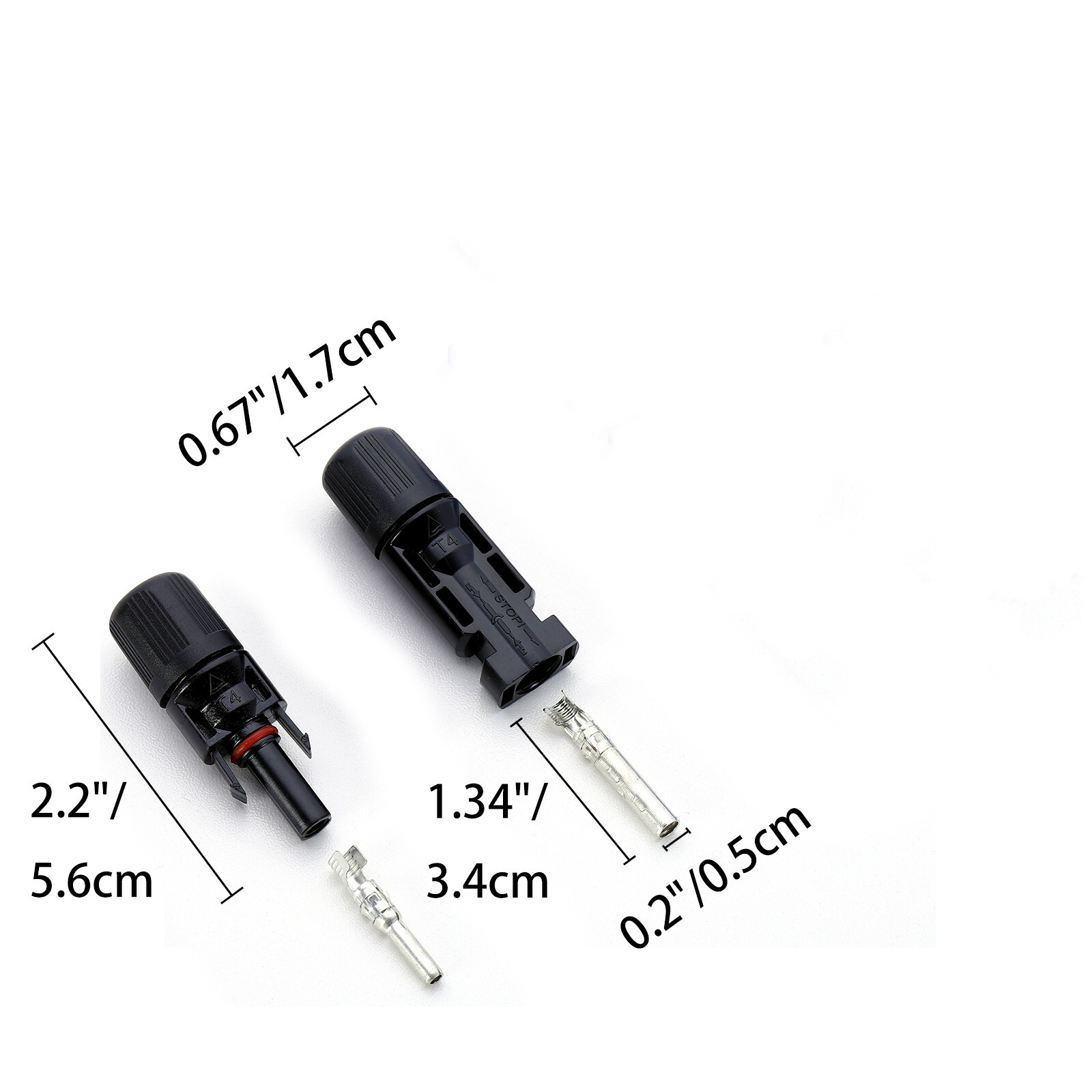 20x Male and Female Solar Panel Connectors for Photovoltaic System Connect Kit