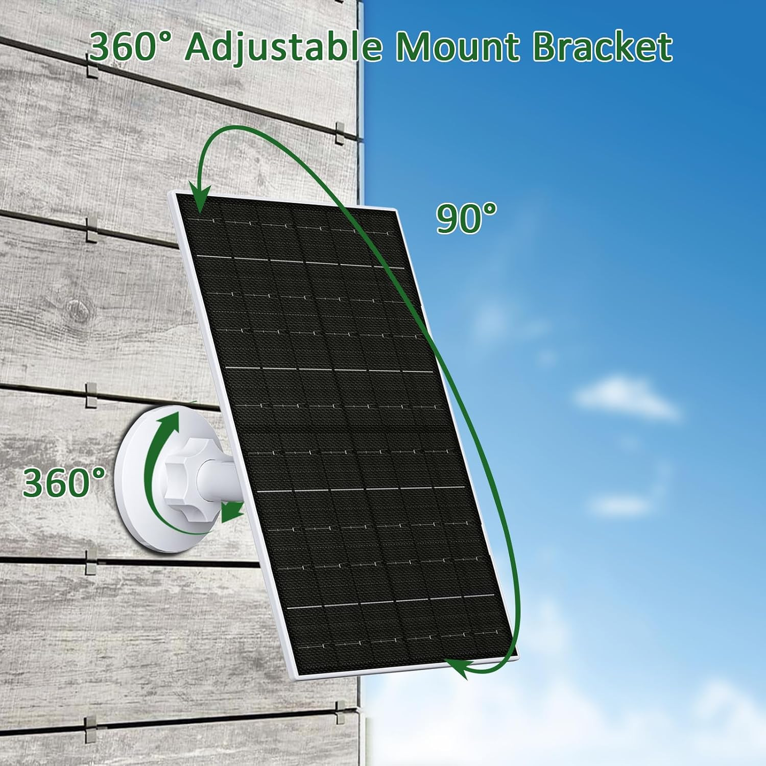 7W Solar Panel for Arlo Essential 2K , XL, Spotlight Camera | 5V Solar