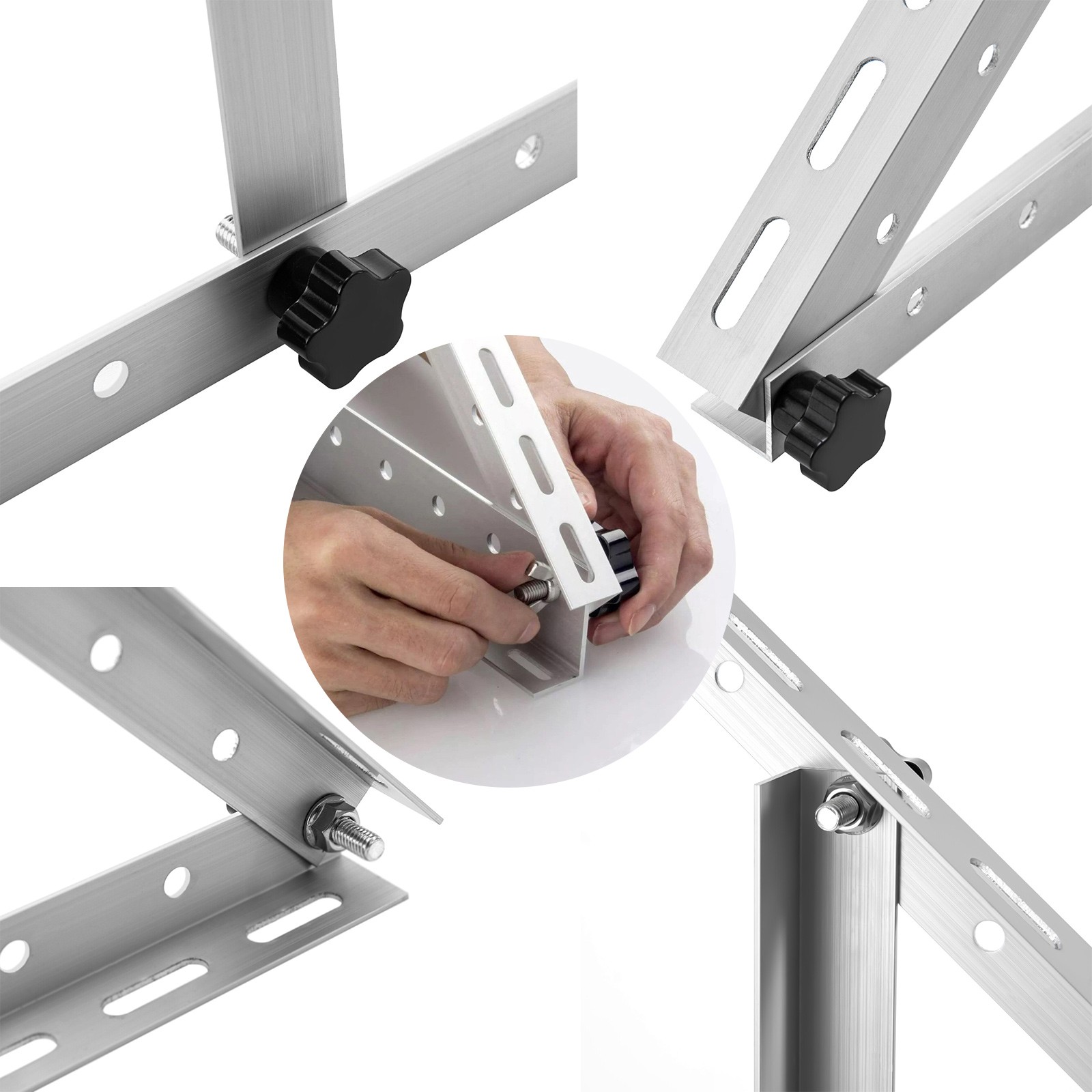 4 Sets 45in Solar Panel RV Tilt Mount Brackets kit Roof Surface Adjustable Frame