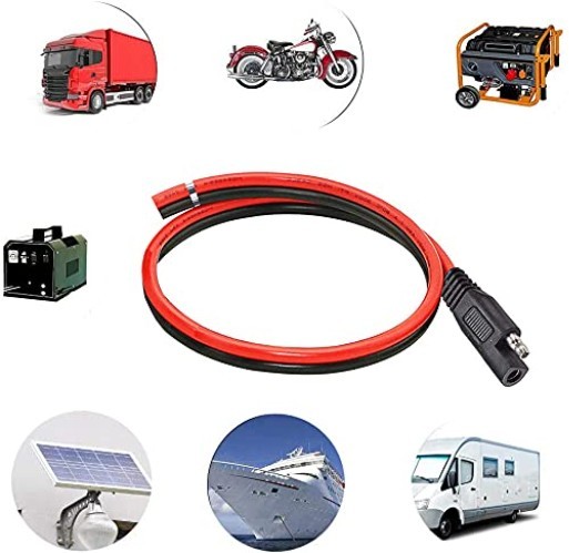 10AWG SAE Connector, Solar Panel Extension Cable with 1FT Quick Connector for…
