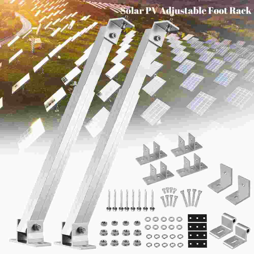 Solar Panel Stand Mounting Brackets Aluminum Alloy Adjustable Tilt for Roof Wall