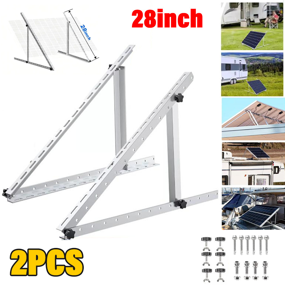 Adjustable Solar Panel Tilt Mount Brackets Kit Ground Roof Boat Mounting System