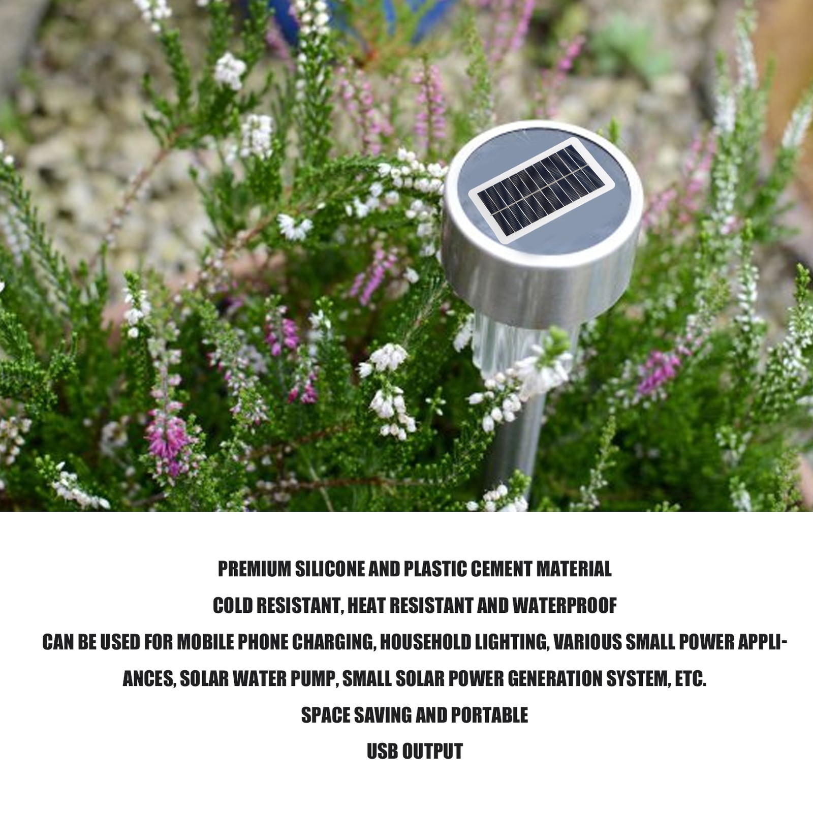 Mini Solar Panel 5V 2W 400mA Heat Resistant Waterproof Space Saving Widely Used