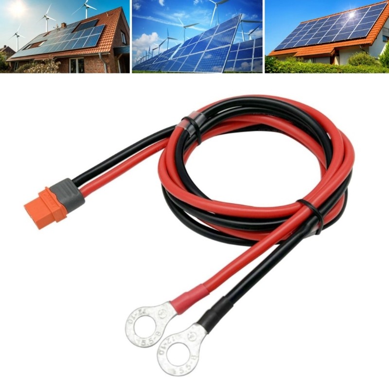 XT60i to O Rings Terminal Cable 10AWG 150CM Extension for Solar Generators