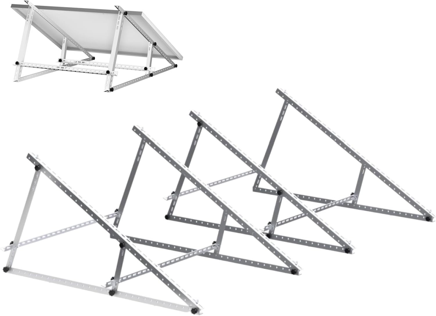 Solar Panel Mounting Brackets, 2 Sets 46 Inch with Beam Reinforcement Support an