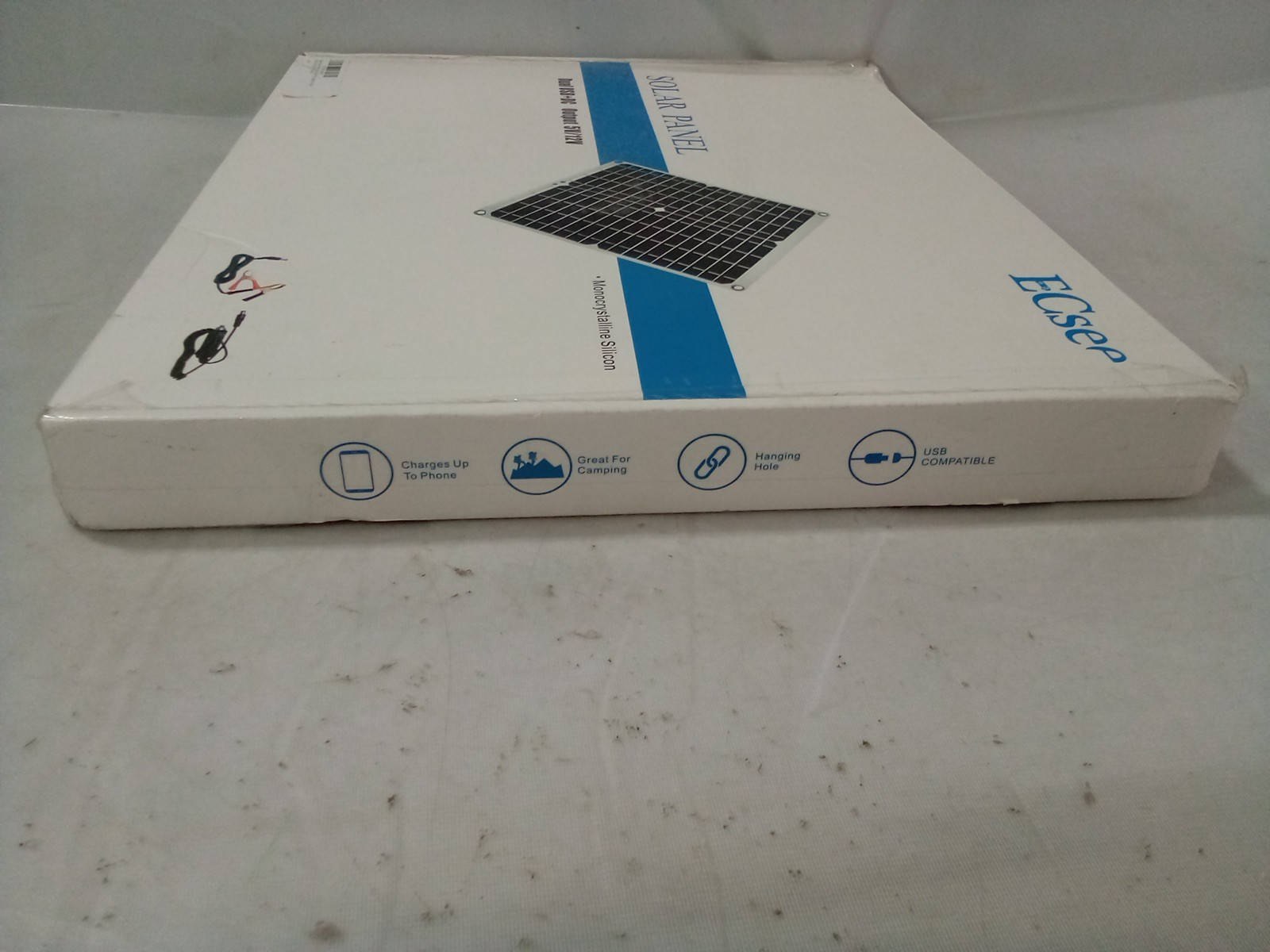 ECsee Solar Panel, Dual USB+DC Output 5V/12V