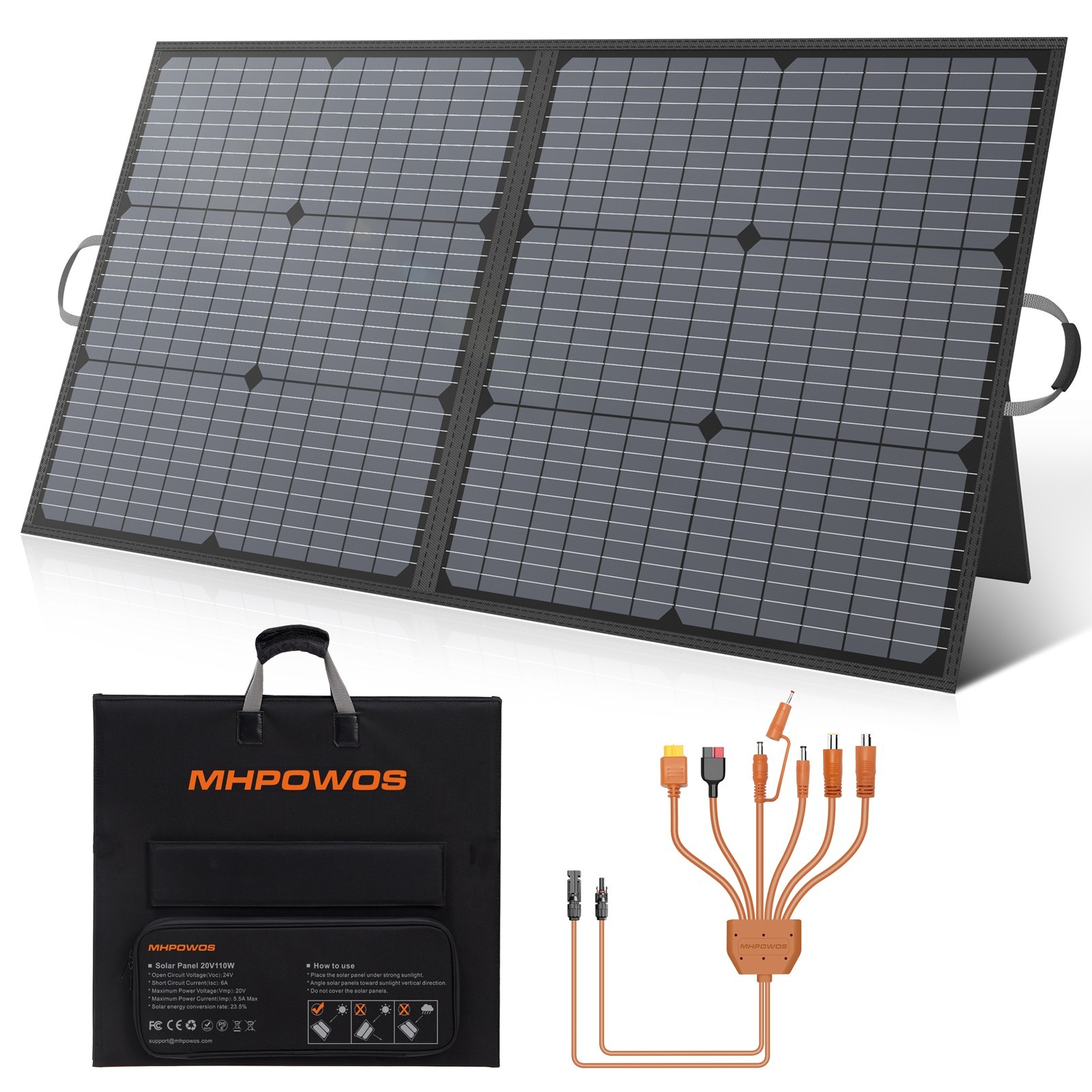 Lightweight Outdoor Solar Panel Kit 110W 220W IP67 Waterproof for Camping RV